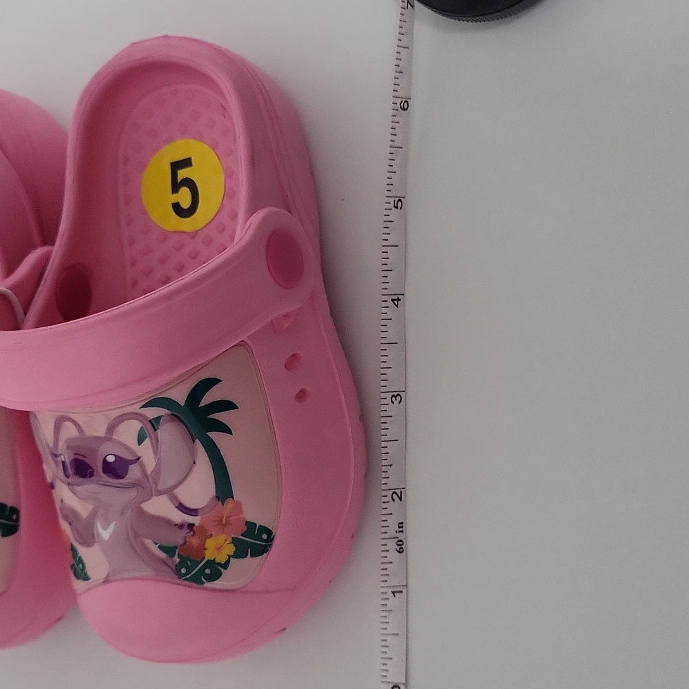 NWOT Disneys Stitch And Angel Girls Clogs 5T - Picture 10 of 11